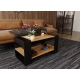 Stolik kawowy ST16 DC Wotan/Czarny ława z półką loft
